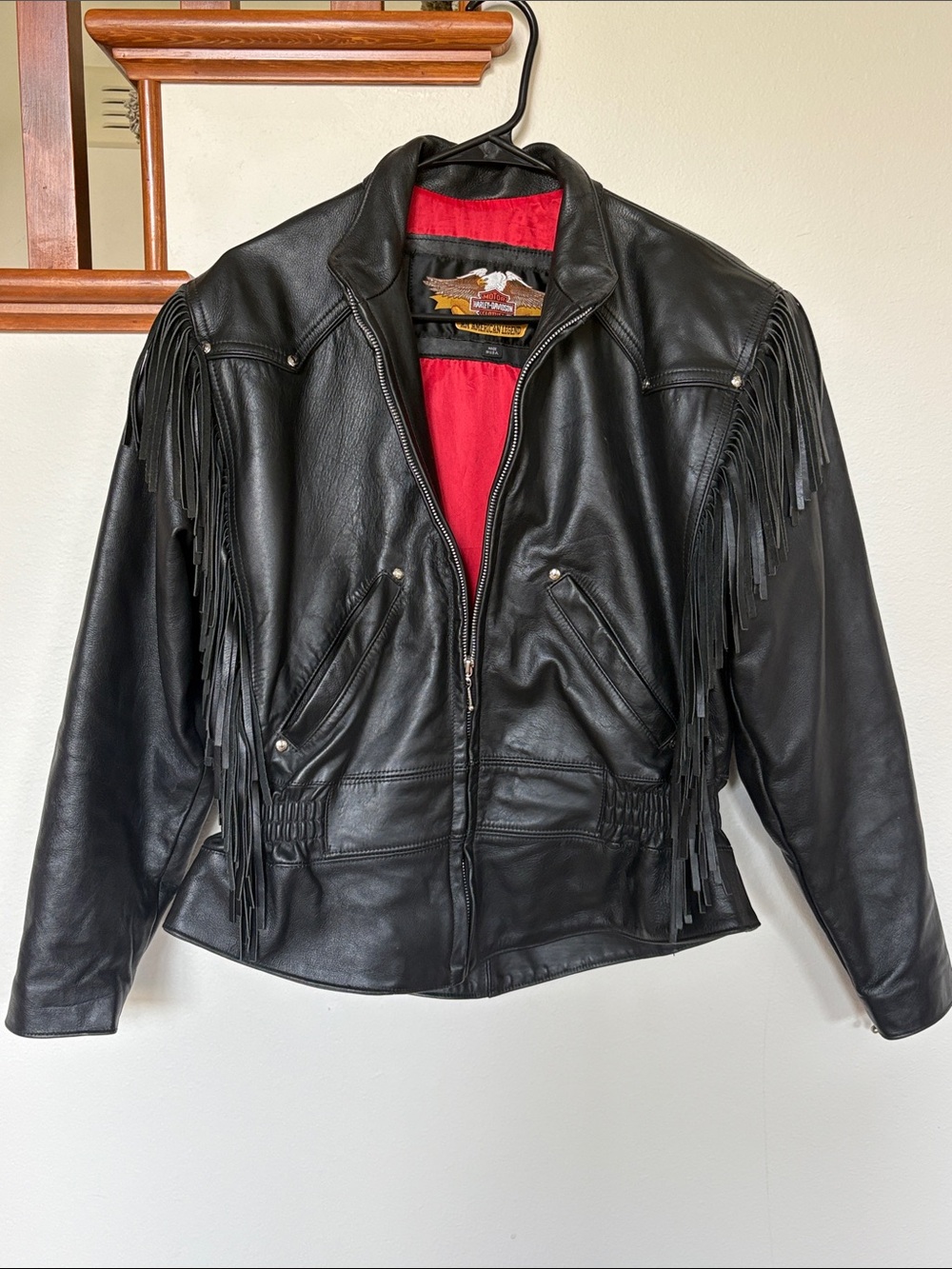Vintage 90s Harley-Davidson Women's Fringe Leather Jacket